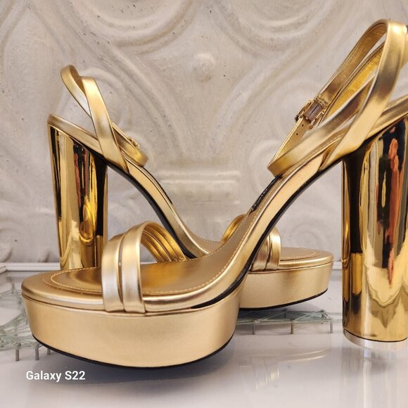 Jessica Rich " Love " Platform Heels. NIB. Gold. Size EU 41/US 11. - Picture 6 of 12